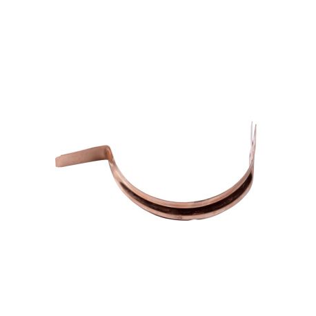 Crochet cuivre bandeau pour gouttière 1/2 ronde en cuivre dév: de 0.25 m